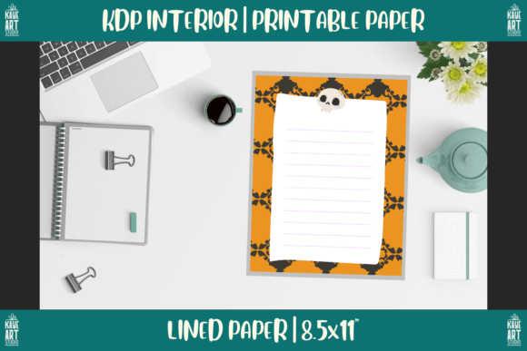Download KDP Halloween Border - Lined Paper - Kdp halloween Collection