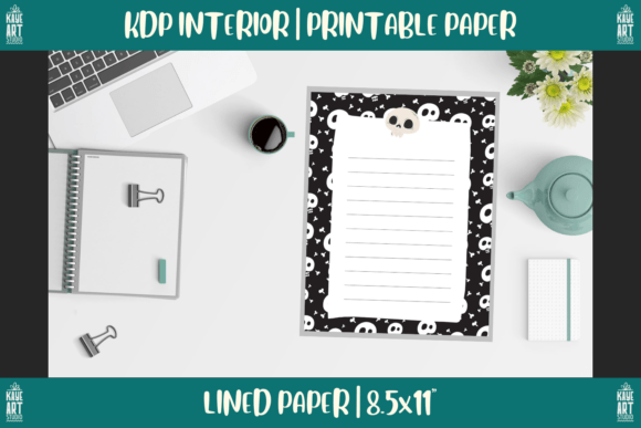 Download KDP Halloween Border - Lined Paper - Kdp halloween Collection