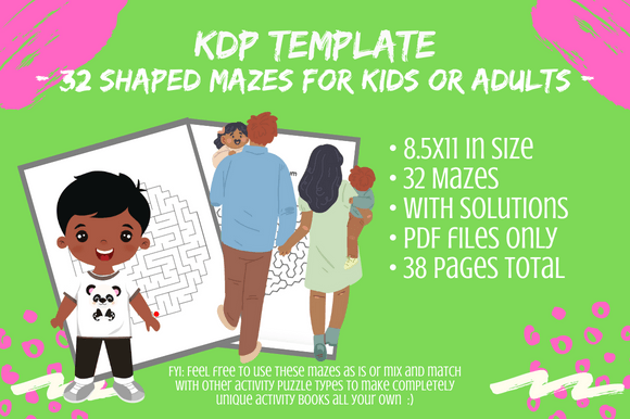 Download 32 Shaped Mazes for KDP Kids Teens - Teens Collection