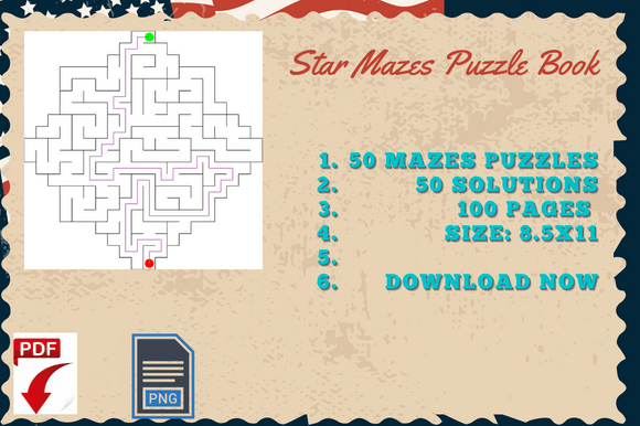 Download Kdp Templates Star Mazes Activity - Kdp templates Collection