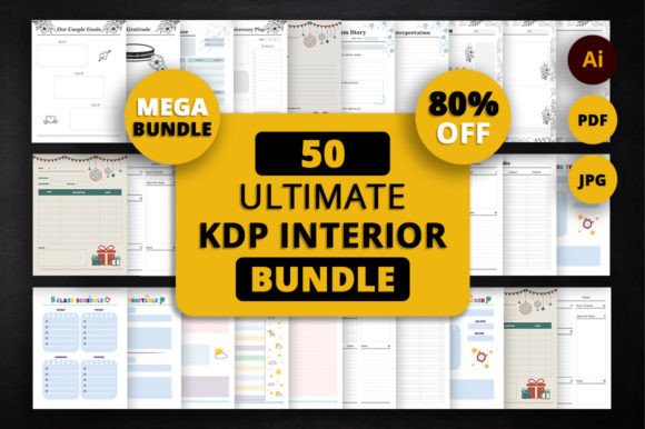 Download 50 Editable KDP Templates Bundle Pack - Kdp templates Collection