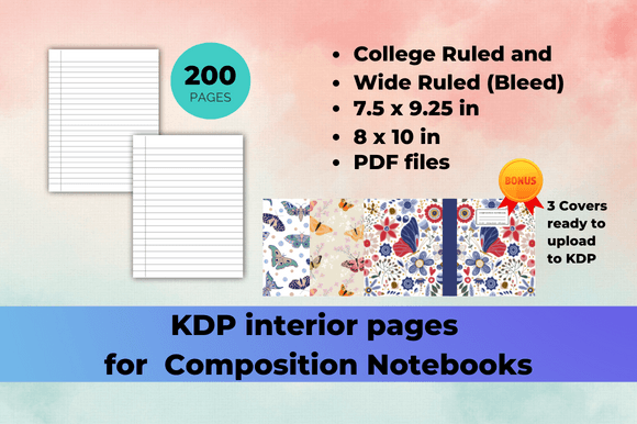 Download KDP Templates for Composition Notebooks - Kdp templates Collection