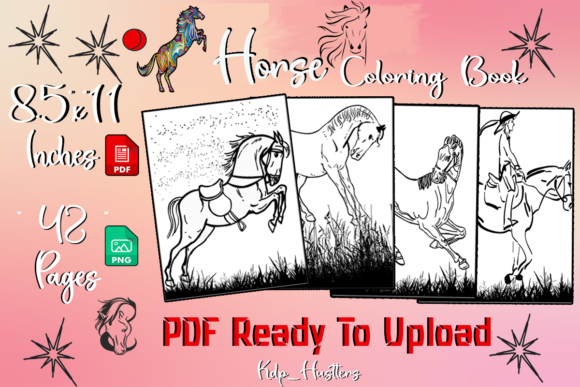 Download Horse Coloring Pages - Kdp Templates - Kdp templates Collection