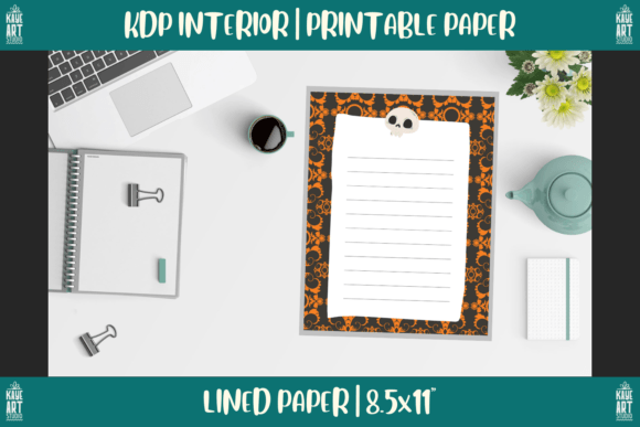 Download KDP Halloween Border - Lined Paper - Kdp halloween Collection