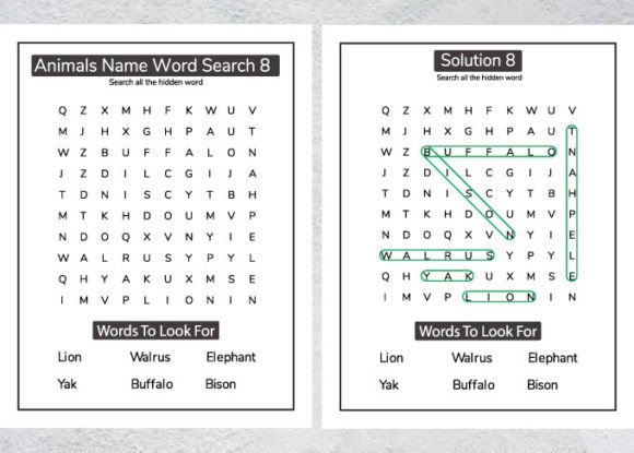 Download Animal Word Search KDP Interior for Kids - Premium Resources