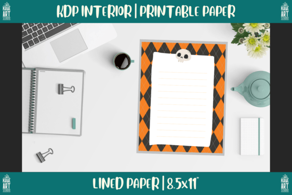 Download KDP Halloween Border - Lined Paper - Kdp halloween Collection