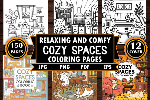 Download Cozy Spaces Relaxing Coloring Pages - Relaxing coloring pages Collection